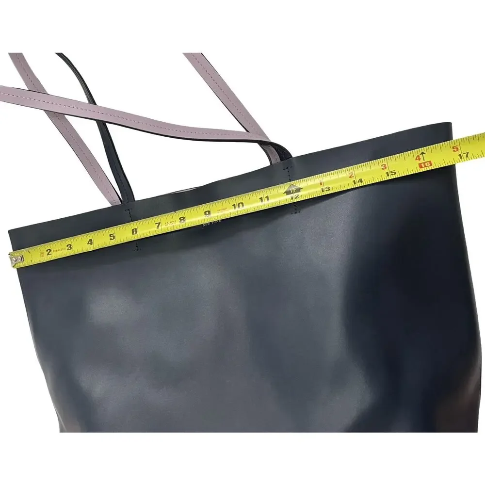 Kate Spade Zibbi Medium Leather‎ Tote Shoulder Bag & Owl Wristlet in Navy Blue